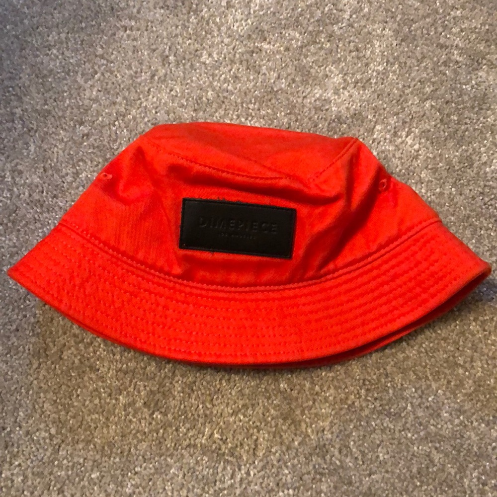 Dimepiece orange bucket hat